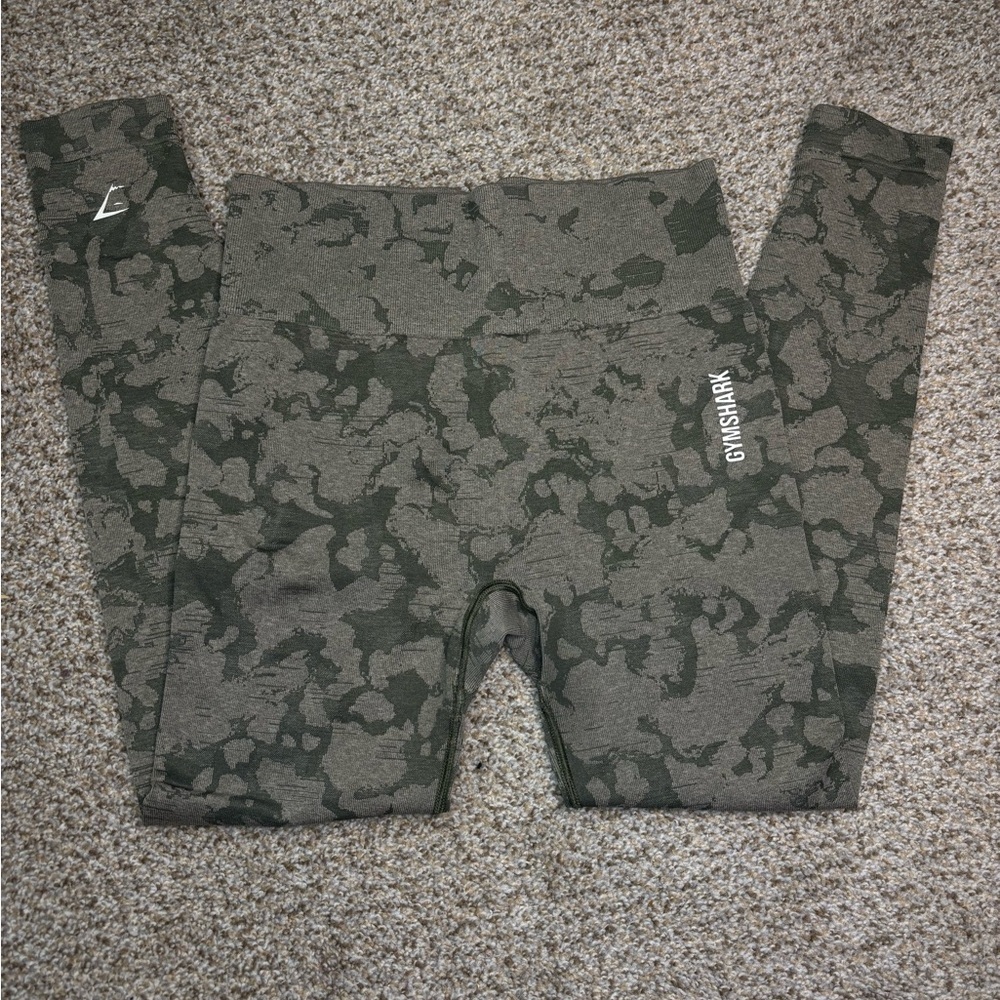 Gymshark  Leggings - Dark Green Camo